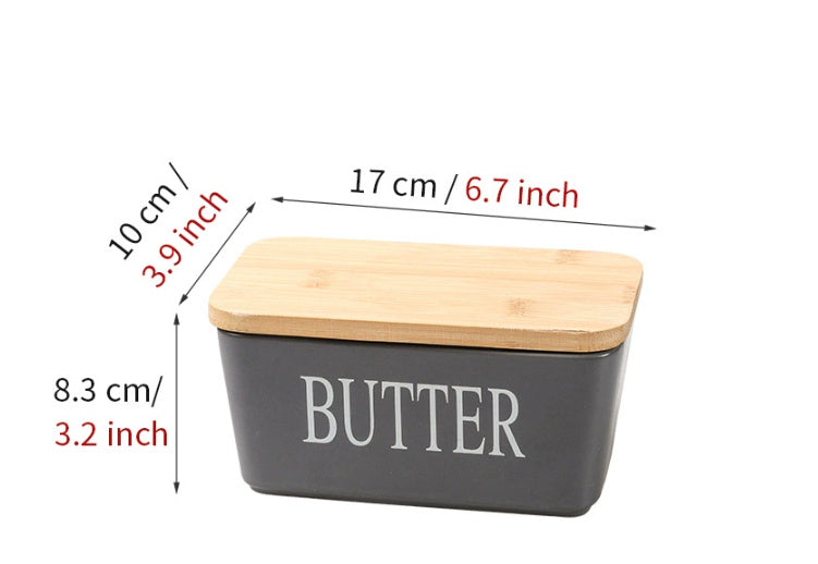 Butter Box Sealed Can Butter Bamboo Cover Cheese With Knife greenroot living