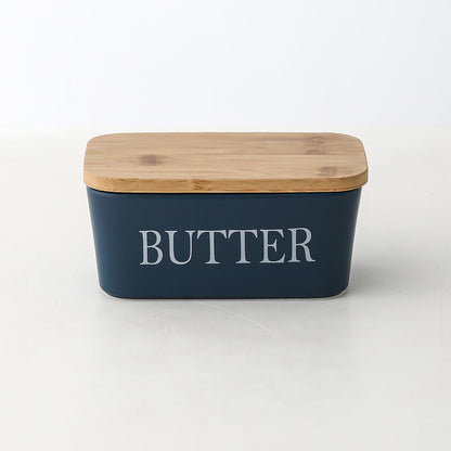 Butter Box Sealed Can Butter Bamboo Cover Cheese With Knife greenroot living
