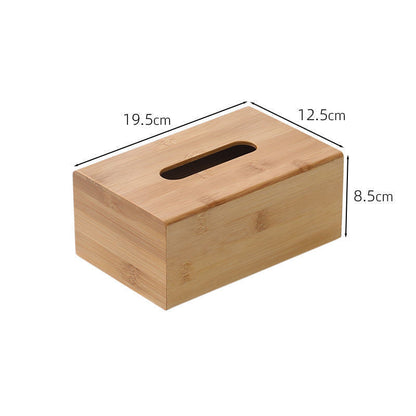 Bamboo And Wood Tissue Box Desktop Exquisite Luxury Draw Paper greenroot living