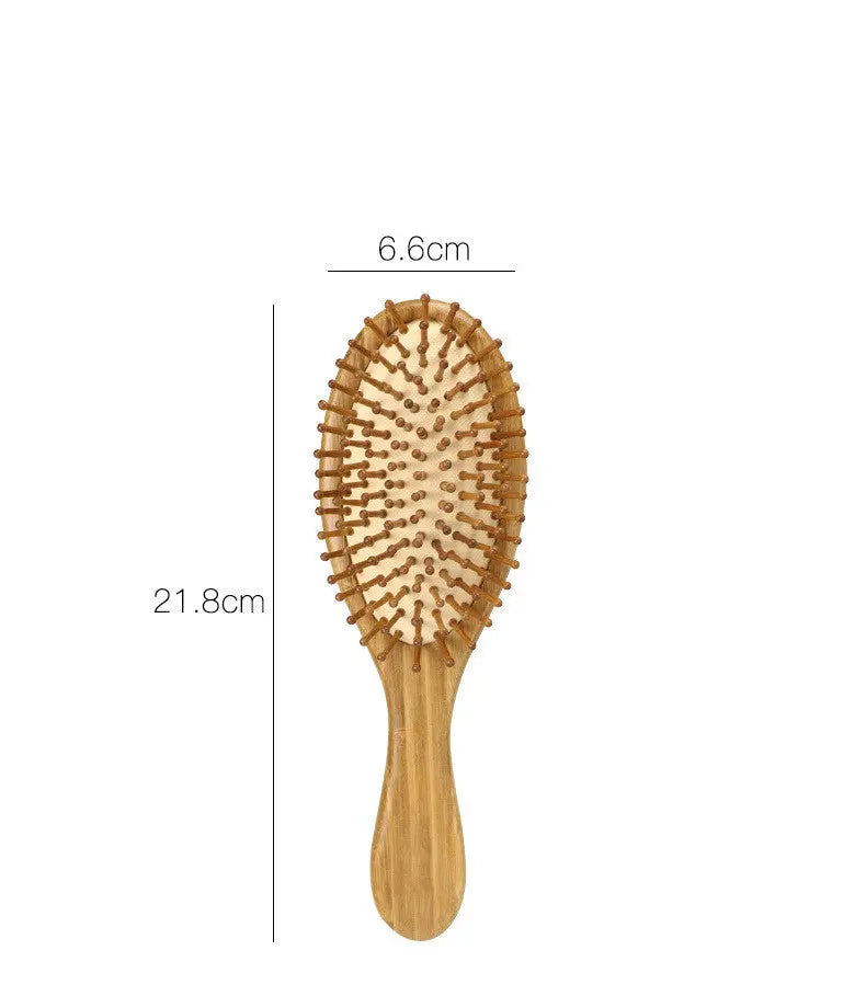 Bamboo Cushion Massage Comb | Carbonized Bamboo Comb greenroot living