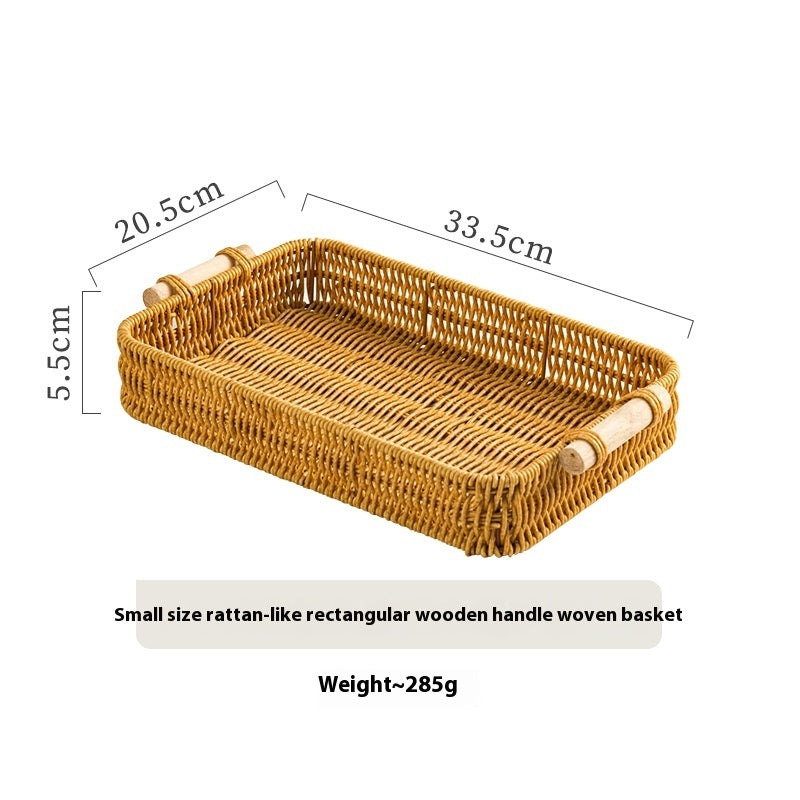 Rattan rattan tray | Baking Toasted Bread Rectangular Tray greenroot living