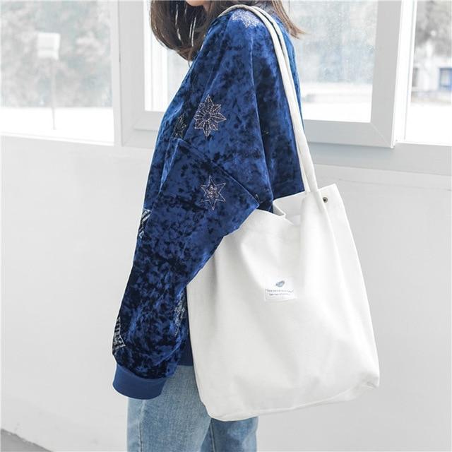 Women's Shopping Bag Large Ladies Canvas Shoulder Bags Tote Shopper Eco Reusable Bag Cotton Cloth Handbag For Women greenroot living