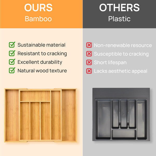 Expandable Bamboo Kitchen Drawer Storage Box greenroot living