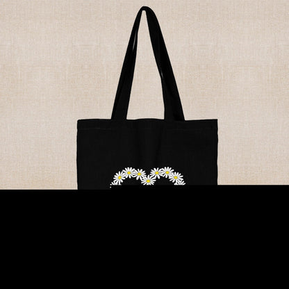 Canvas Shopping Bag Daisy Print Handheld Eco greenroot living