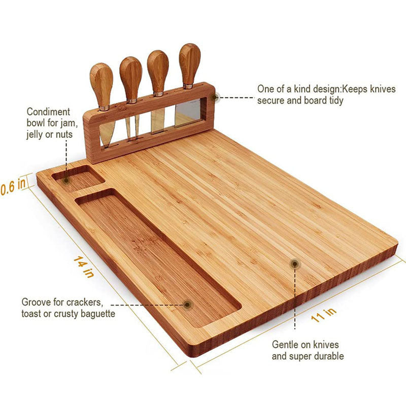 Cheese Board Western Tableware Knife And Fork Drawer Pizza Chopping Board Multifunctional greenroot living