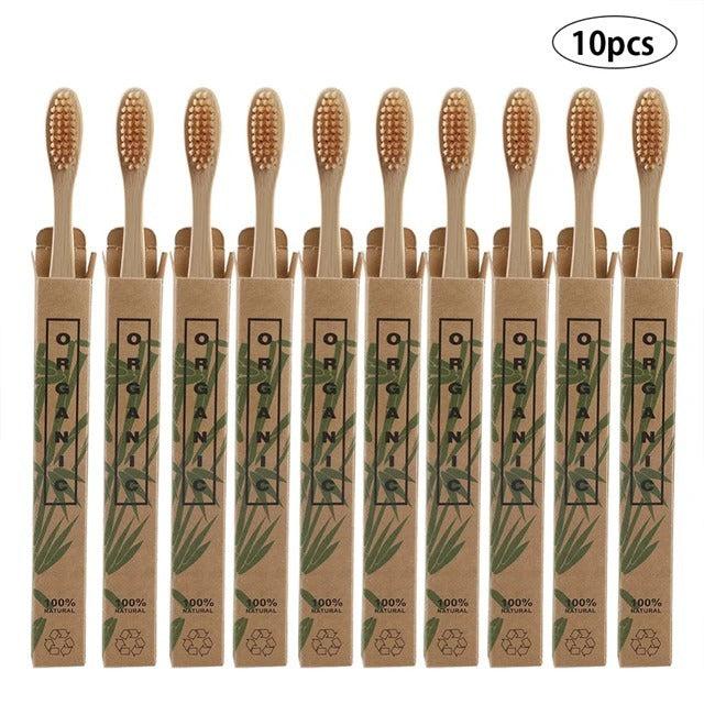 10 Bamboo toothbrushes greenroot living