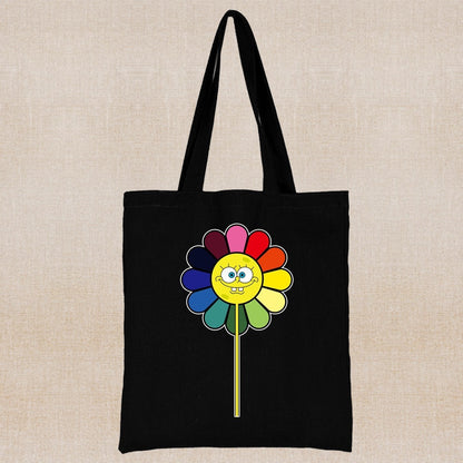 Canvas Shopping Bag Daisy Print Handheld Eco greenroot living