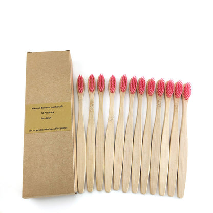 12 Bamboo charcoal environmentally friendly toothbrushes greenroot living