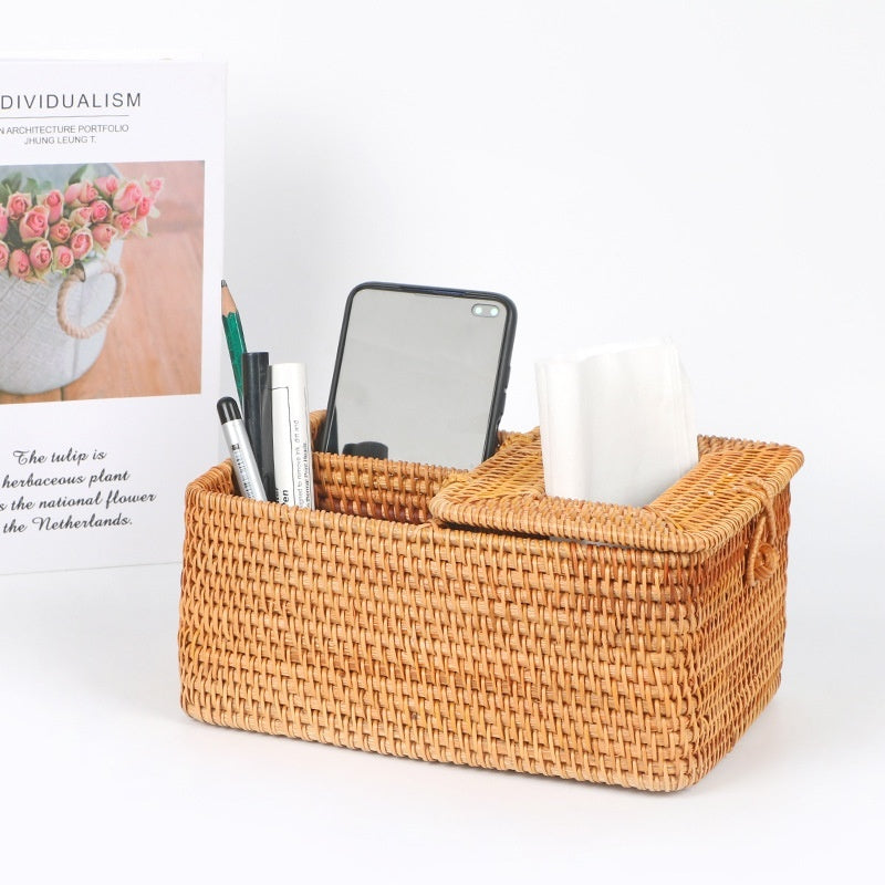Rattan Tissue Box Multi-purpose Simple Home greenroot living