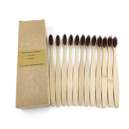 12 Bamboo charcoal environmentally friendly toothbrushes greenroot living