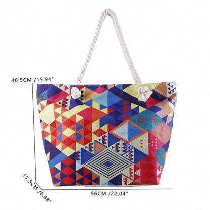 Geometric Large Capacity Multifunctional Tote greenroot living