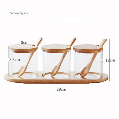 bamboo storage jars with lids