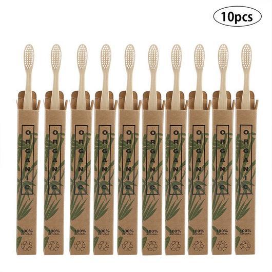 10 Bamboo toothbrushes greenroot living