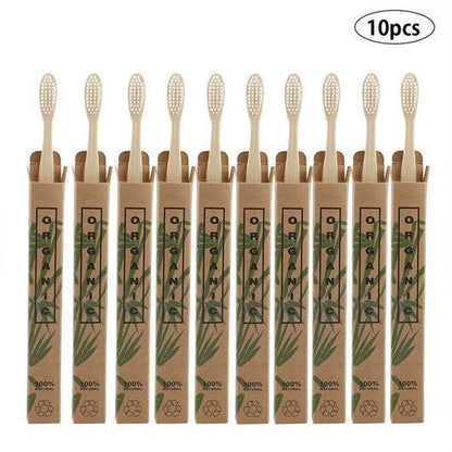 10 Bamboo toothbrushes greenroot living
