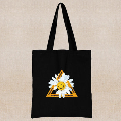 Canvas Shopping Bag Daisy Print Handheld Eco greenroot living