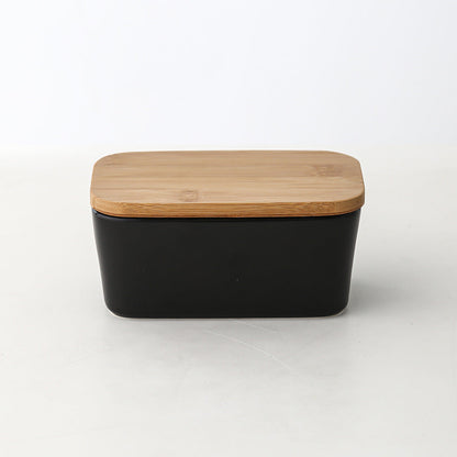 Butter Box Sealed Can Butter Bamboo Cover Cheese With Knife greenroot living