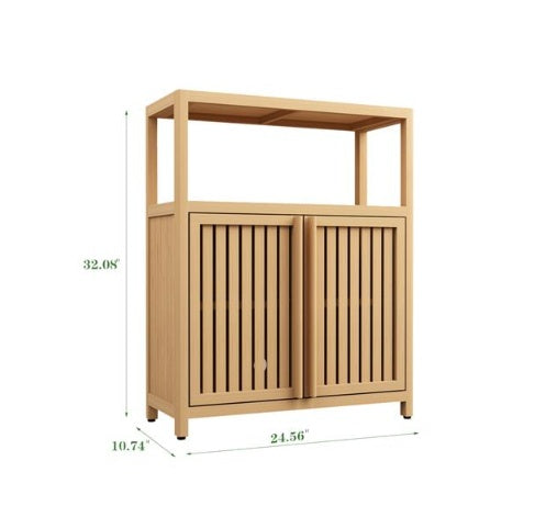 Large Capacity Bamboo Storage Cabinet greenroot living