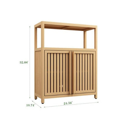 Large Capacity Bamboo Storage Cabinet greenroot living