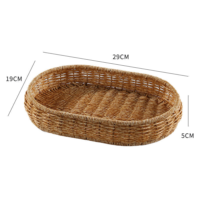 Rattan Fruit Hand-woven Japanese Steamed Bread Basket greenroot living