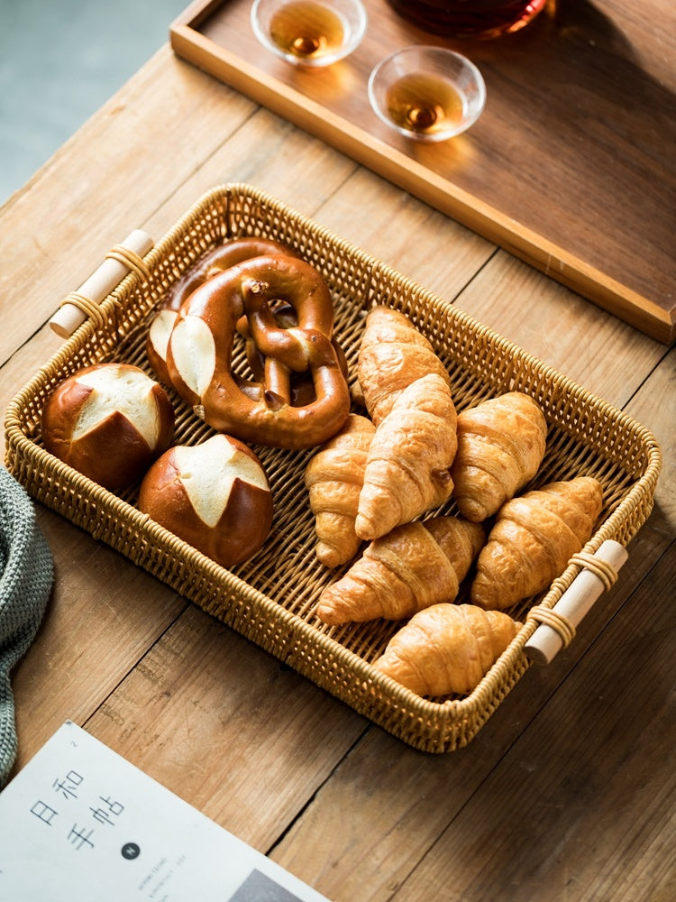 Rattan rattan tray | Baking Toasted Bread Rectangular Tray greenroot living