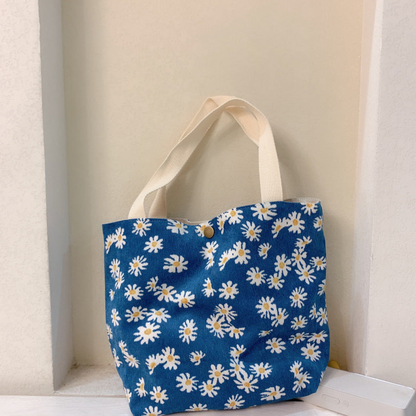 Corduroy Tote Lunch Handle Mummy Bag greenroot living