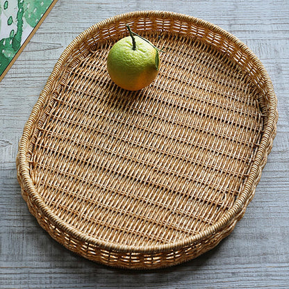 Rattan Fruit Hand-woven Japanese Steamed Bread Basket greenroot living