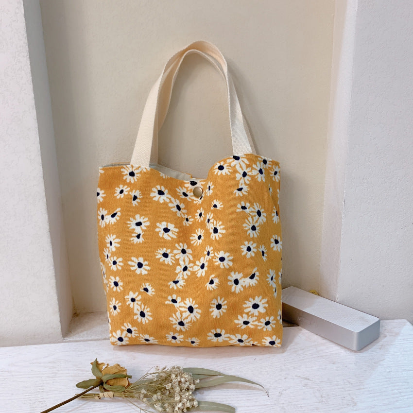 Corduroy Tote Lunch Handle Mummy Bag greenroot living