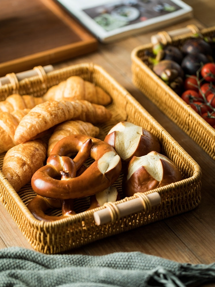 Rattan rattan tray | Baking Toasted Bread Rectangular Tray greenroot living