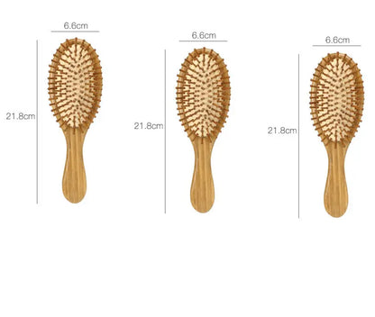 Bamboo Cushion Massage Comb | Carbonized Bamboo Comb greenroot living