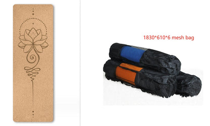 Portable Cork Yoga Mat – Non-Slip Eco-Friendly TPE Exercise Mat greenroot living