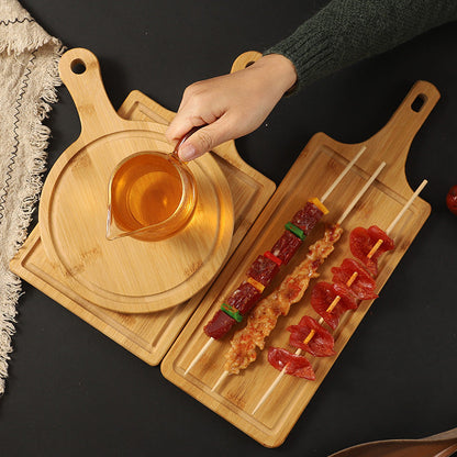 Bamboo Tray Dessert Bread Bamboo Wood Pizza Plate greenroot living