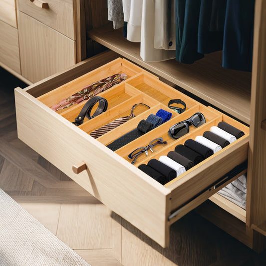 Expandable Bamboo Kitchen Drawer Storage Box greenroot living