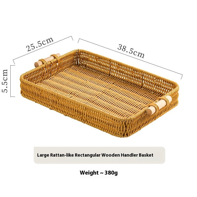 Rattan rattan tray | Baking Toasted Bread Rectangular Tray greenroot living