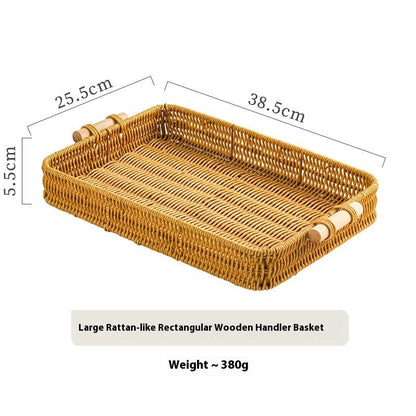 Rattan rattan tray | Baking Toasted Bread Rectangular Tray greenroot living