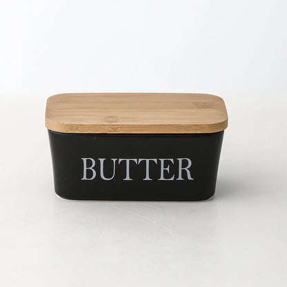 Butter Box Sealed Can Butter Bamboo Cover Cheese With Knife greenroot living