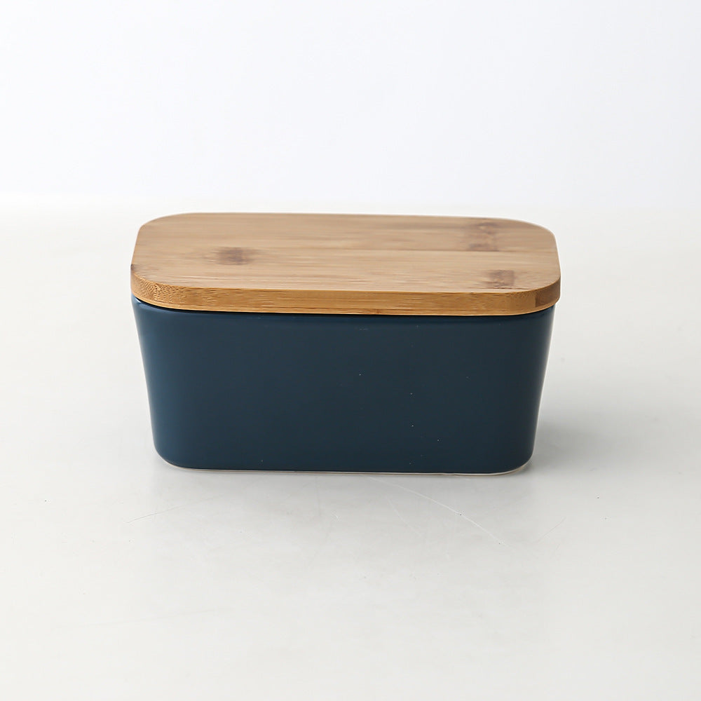 Butter Box Sealed Can Butter Bamboo Cover Cheese With Knife greenroot living