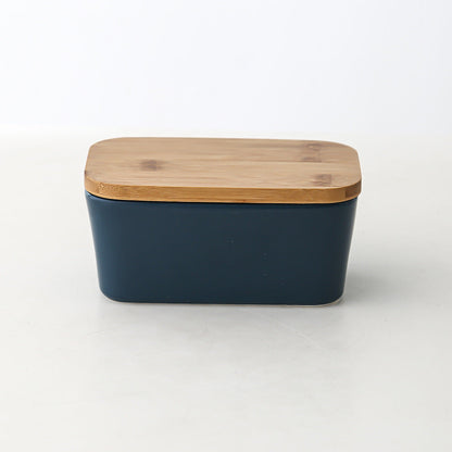 Butter Box Sealed Can Butter Bamboo Cover Cheese With Knife greenroot living