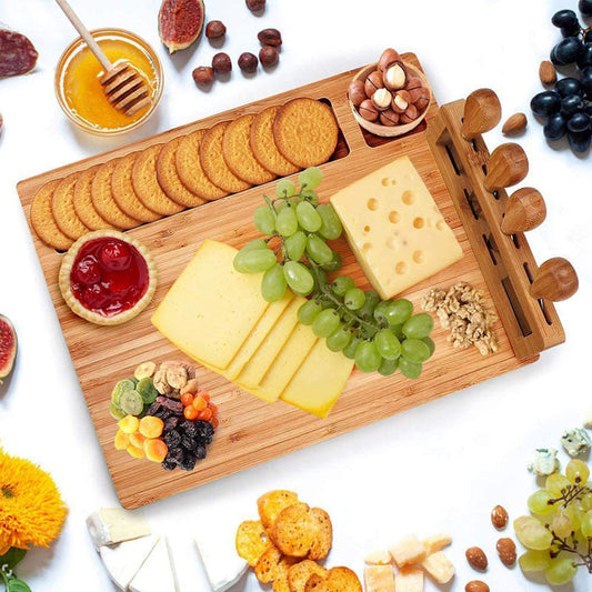 Cheese Board Western Tableware Knife And Fork Drawer Pizza Chopping Board Multifunctional greenroot living