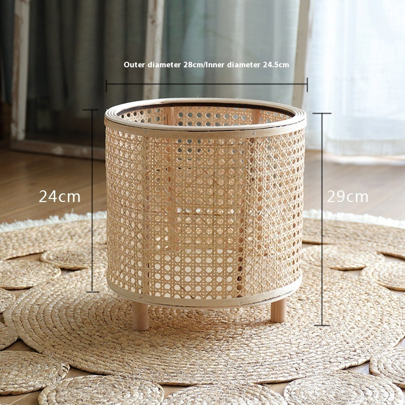 Handmade Woven Flower Pot Bamboo Green Plant Flower Stand Floor Ornaments Decoration greenroot living