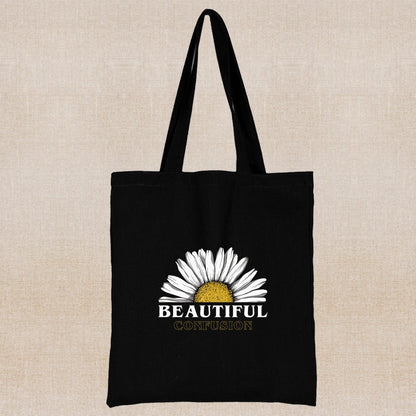 Canvas Shopping Bag Daisy Print Handheld Eco greenroot living