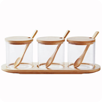 bamboo jars with lids
