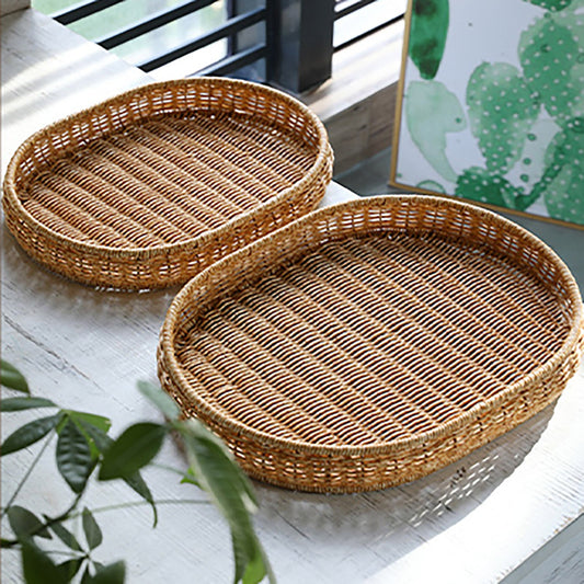 Rattan Fruit Hand-woven Japanese Steamed Bread Basket greenroot living