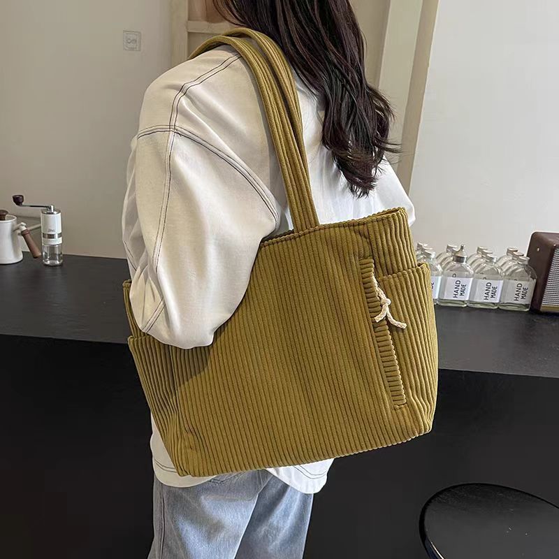 Autumn And Winter Leisure One Shoulder Shopping Bag Advanced Sensor Service Tote greenroot living